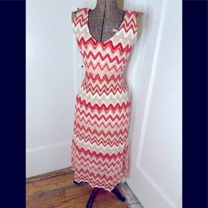 Pink and Nude Stripe Dress